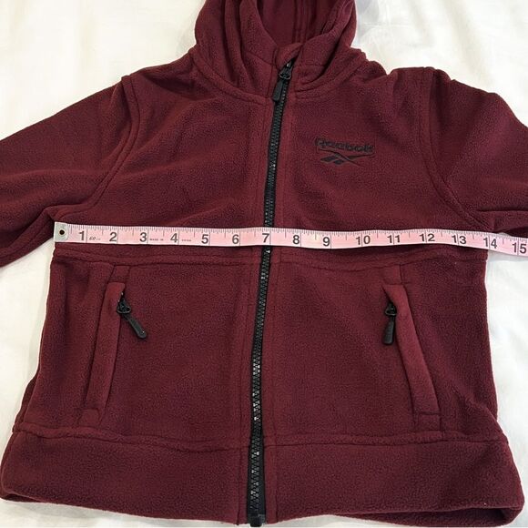 Reebok Boys Maroon Polar Fleece Zip Jacket Hooded Insulated Child Size 5/6 NWT - Picture 6 of 10